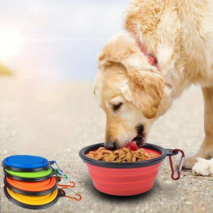Dog Folding Travel Bowl Portable Silicone Food And Water Bowl For Outdoor Use