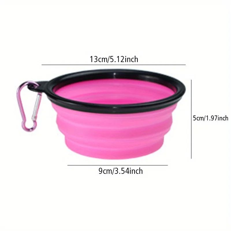Dog Folding Travel Bowl Portable Silicone Food And Water Bowl For Outdoor Use