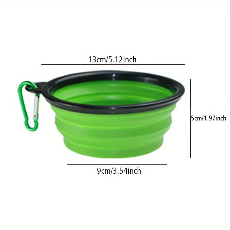 Dog Folding Travel Bowl Portable Silicone Food And Water Bowl For Outdoor Use