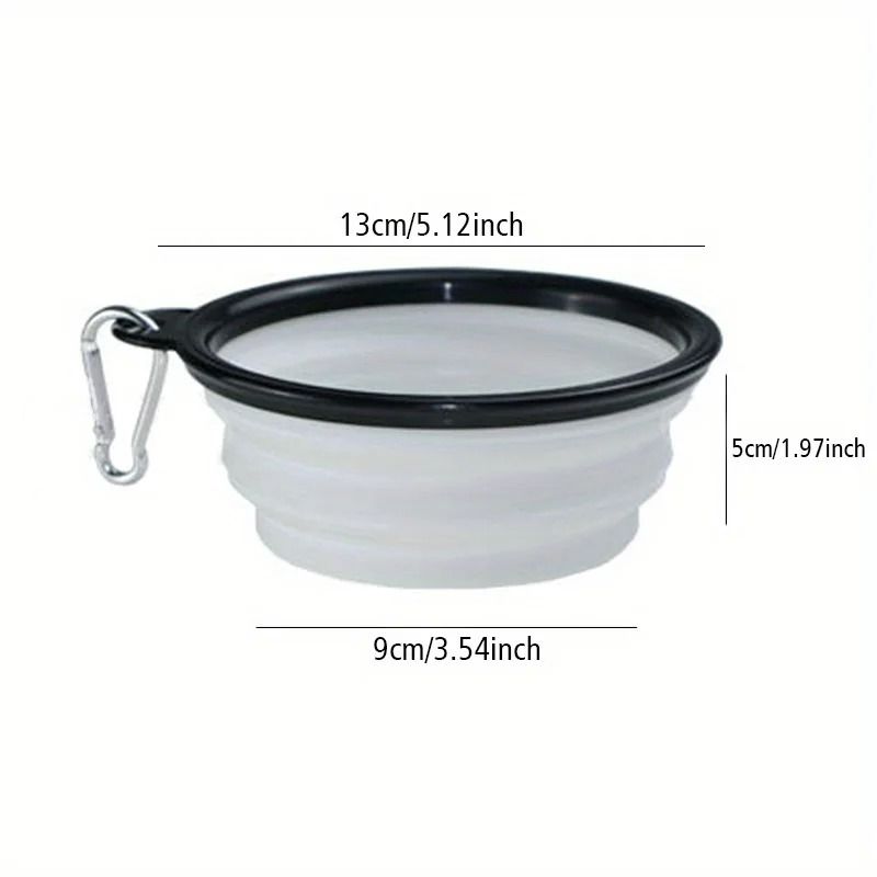 Dog Folding Travel Bowl Portable Silicone Food And Water Bowl For Outdoor Use