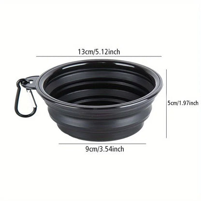 Dog Folding Travel Bowl Portable Silicone Food And Water Bowl For Outdoor Use