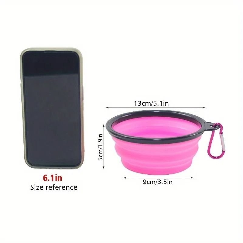Dog Folding Travel Bowl Portable Silicone Food And Water Bowl For Outdoor Use