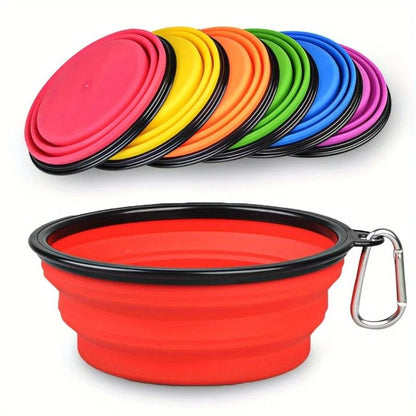 Dog Folding Travel Bowl Portable Silicone Food And Water Bowl For Outdoor Use