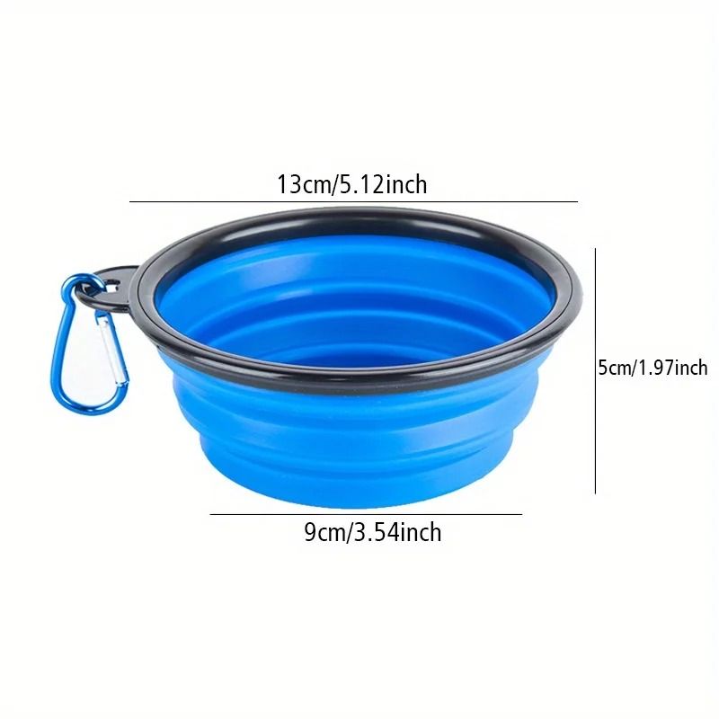 Dog Folding Travel Bowl Portable Silicone Food And Water Bowl For Outdoor Use