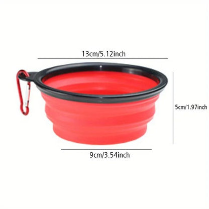 Dog Folding Travel Bowl Portable Silicone Food And Water Bowl For Outdoor Use