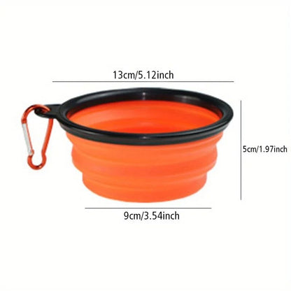 Dog Folding Travel Bowl Portable Silicone Food And Water Bowl For Outdoor Use