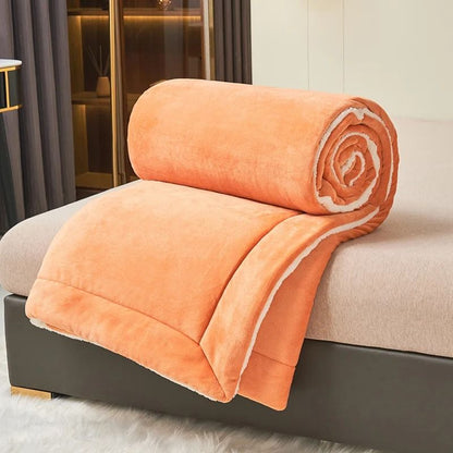 Super Soft Imitation Lambswool Blanket Autumn Winter Double Queen Blanket