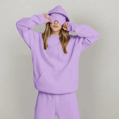 Unisex Hooded Sweatshirt with Built In Eye Mask Casual Long Sleeve Pullover