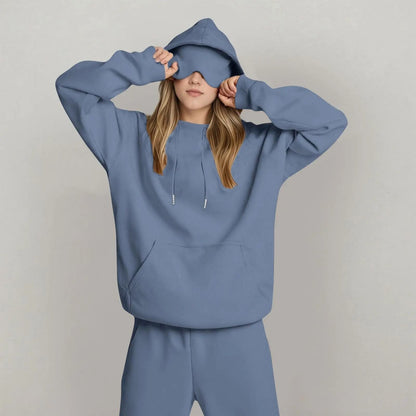 Unisex Hooded Sweatshirt with Built In Eye Mask Casual Long Sleeve Pullover