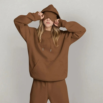 Unisex Hooded Sweatshirt with Built In Eye Mask Casual Long Sleeve Pullover