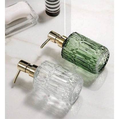 Glass Soap Dispenser, Refillable Pump Bottle, Home Bathroom Accessories, Liquid Soap Shower Gel Hand Soap Bottle