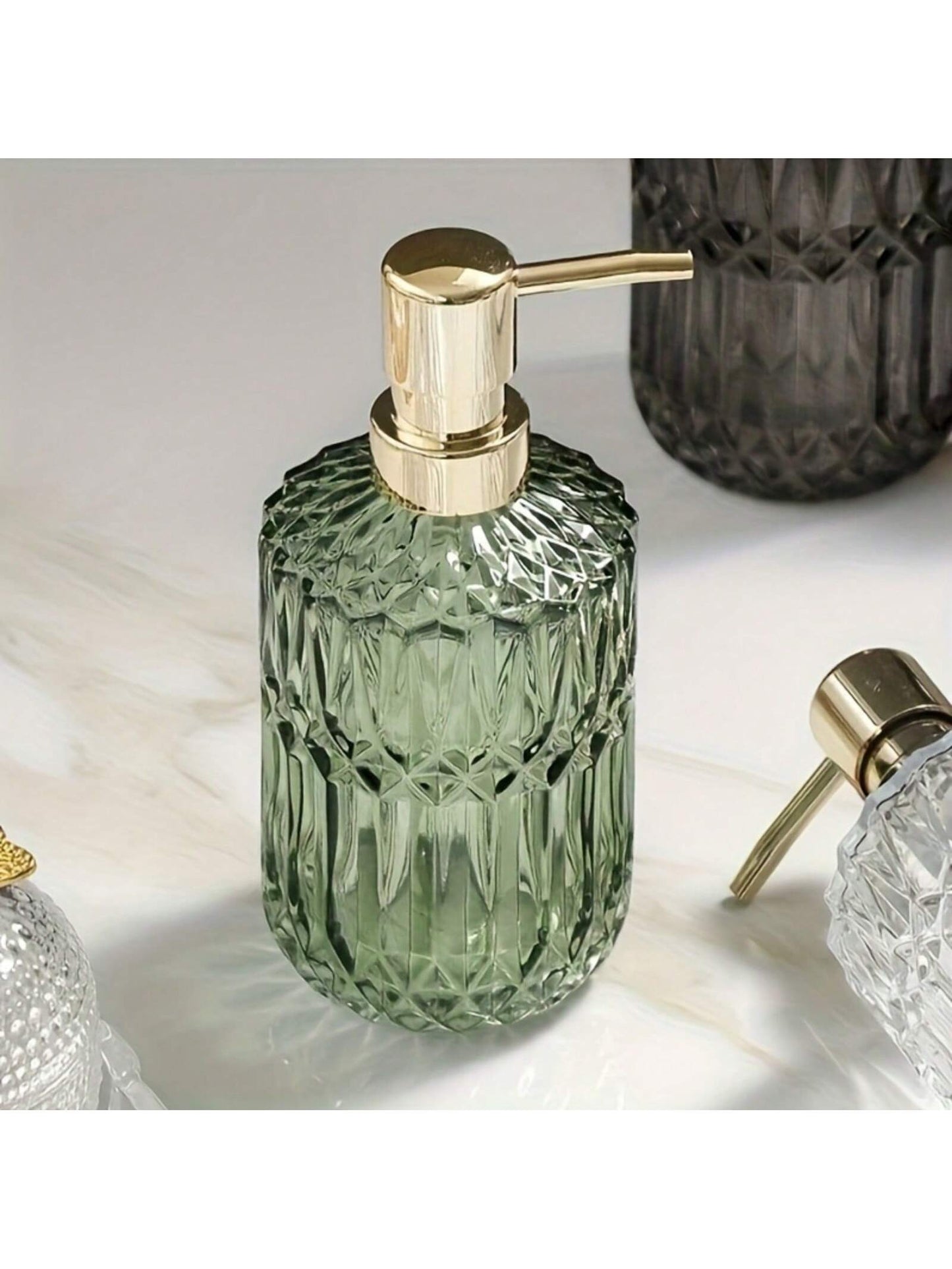 Glass Soap Dispenser, Refillable Pump Bottle, Home Bathroom Accessories, Liquid Soap Shower Gel Hand Soap Bottle