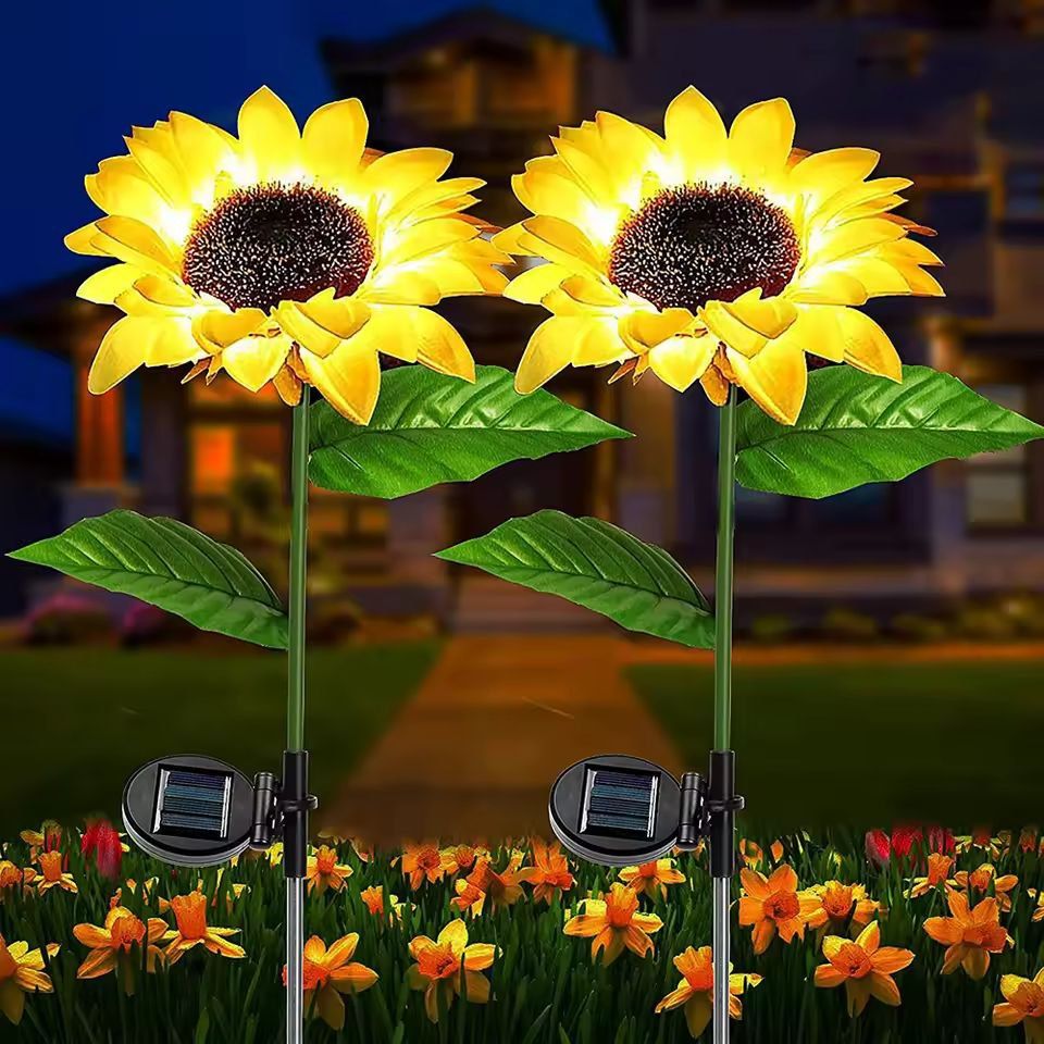 SunGlow Solar Sunflower Garden Lights – Realistic Outdoor Solar Sunflower Decor