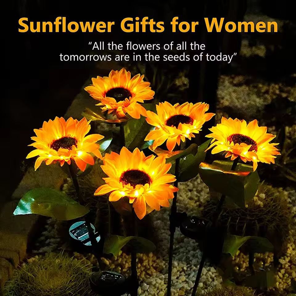 SunGlow Solar Sunflower Garden Lights – Realistic Outdoor Solar Sunflower Decor