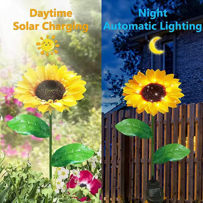 SunGlow Solar Sunflower Garden Lights – Realistic Outdoor Solar Sunflower Decor