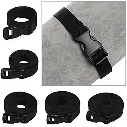 Travel Tied Nylon Cargo Tie Down, Black Luggage Lash Belt, Durable Strap With Cam Buckle, Travel Kits Outdoor Camping