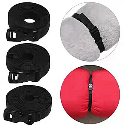 Travel Tied Nylon Cargo Tie Down, Black Luggage Lash Belt, Durable Strap With Cam Buckle, Travel Kits Outdoor Camping
