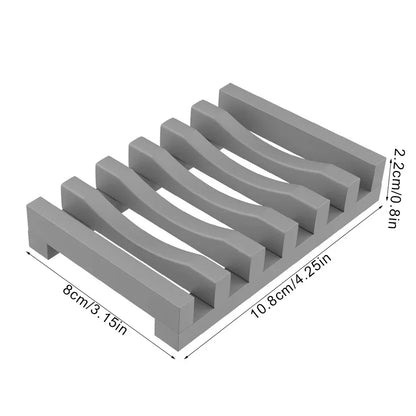 Hollow Design Bar Soap Dish, Flexible Silicone Soap Holder, Drainer Sponges Scrubber Display, Bathtub Kitchen Soap Saver