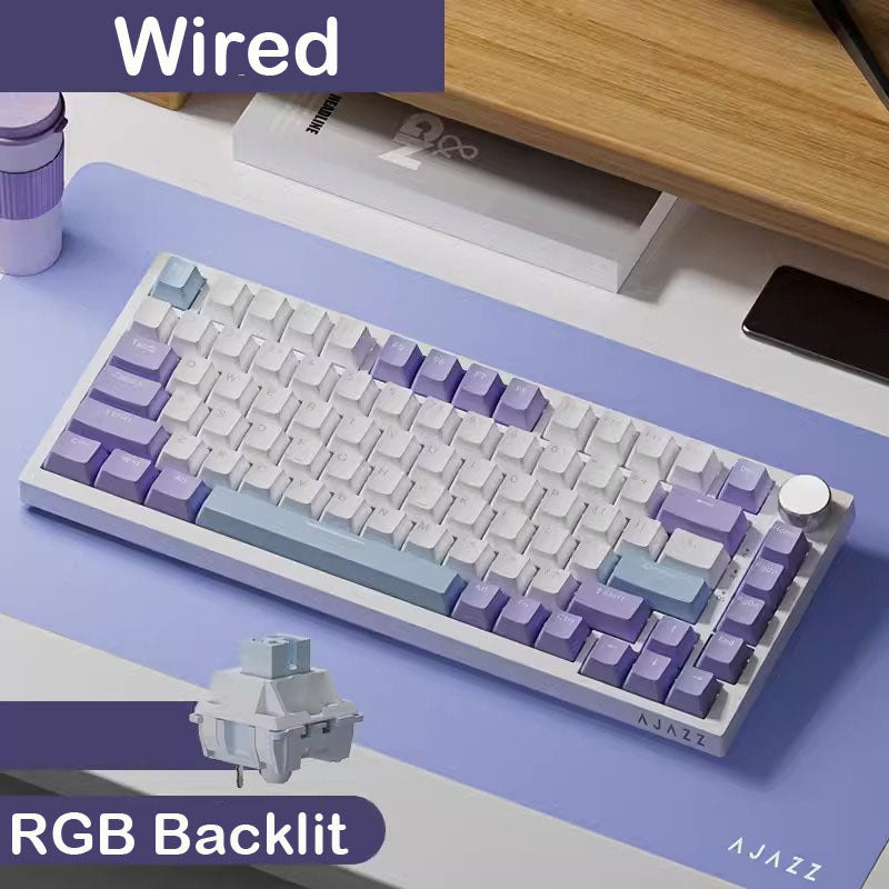Compact Layout Pro Mechanical Keyboard RGB Lighting Hot swappable Switches Wireless Wired Bluetooth