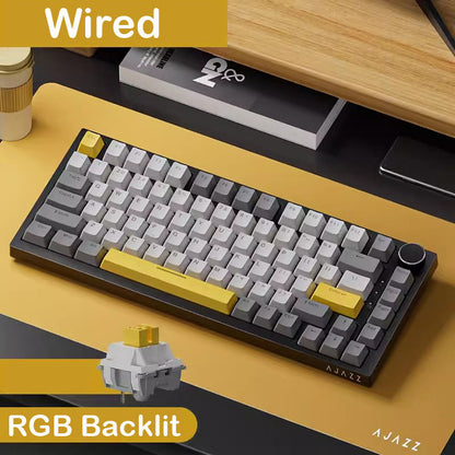 Compact Layout Pro Mechanical Keyboard RGB Lighting Hot swappable Switches Wireless Wired Bluetooth