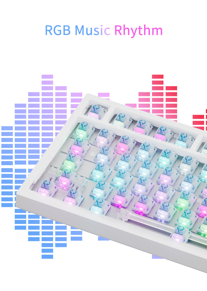 Compact Layout Pro Mechanical Keyboard RGB Lighting Hot swappable Switches Wireless Wired Bluetooth