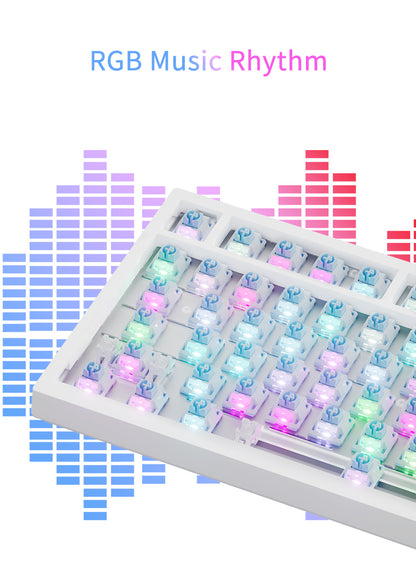 Compact Layout Pro Mechanical Keyboard RGB Lighting Hot swappable Switches Wireless Wired Bluetooth