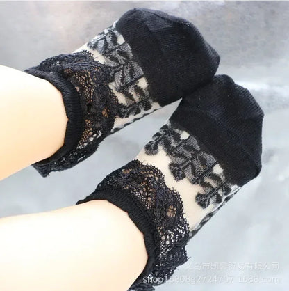 Ruffle Summer Baby Girl Socks, Toddler Lace Flower Socks, Mesh Socks for Little Girls