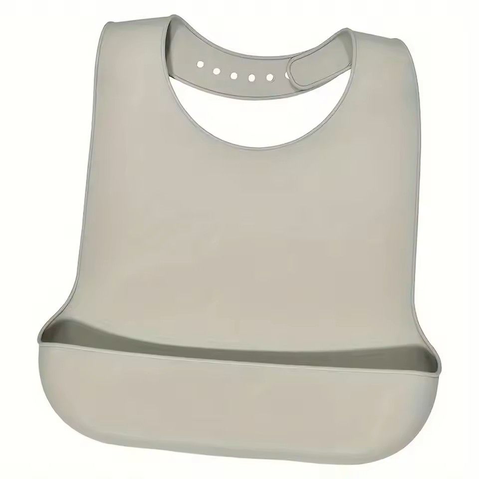 Large Silicone Adult Bib Waterproof Food Grade Bib with Pocket for Elderly Men and Women