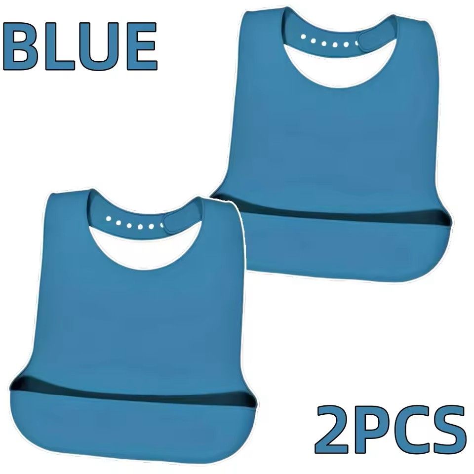 Large Silicone Adult Bib Waterproof Food Grade Bib with Pocket for Elderly Men and Women