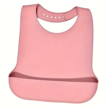Large Silicone Adult Bib Waterproof Food Grade Bib with Pocket for Elderly Men and Women