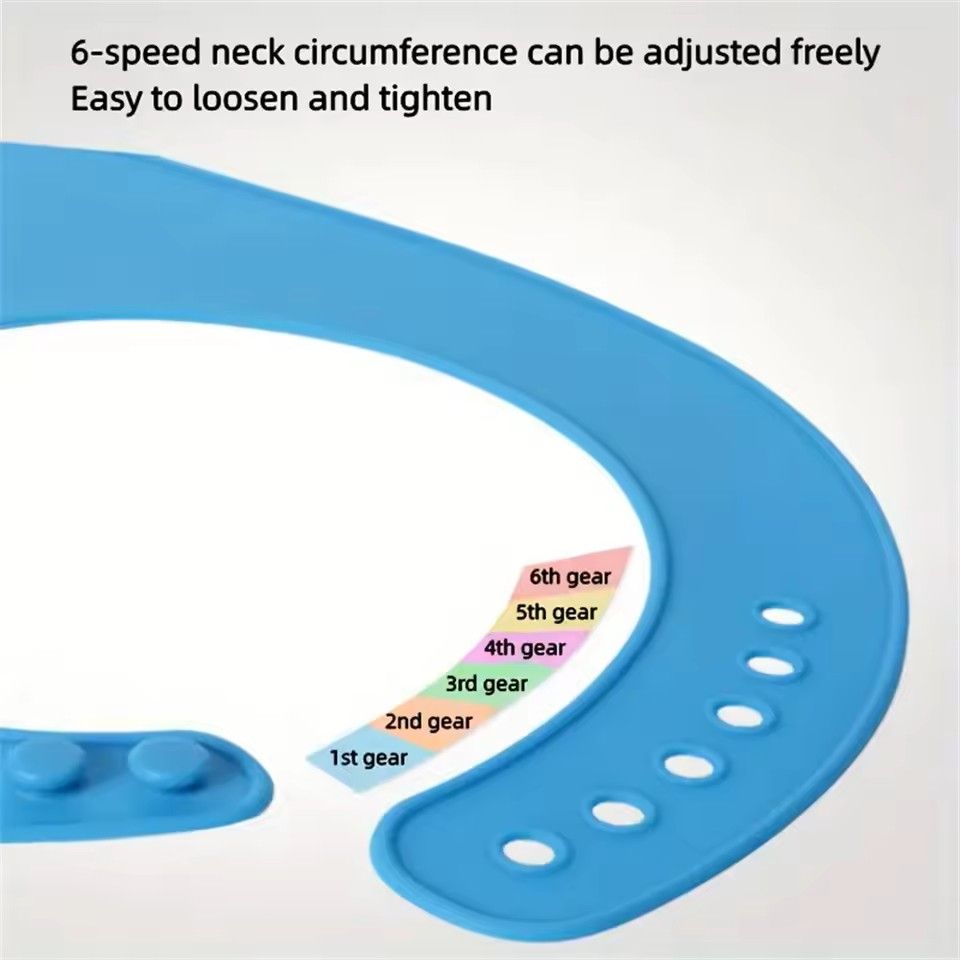 Large Silicone Adult Bib Waterproof Food Grade Bib with Pocket for Elderly Men and Women