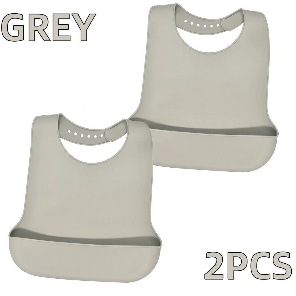 Large Silicone Adult Bib Waterproof Food Grade Bib with Pocket for Elderly Men and Women