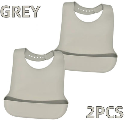 Large Silicone Adult Bib Waterproof Food Grade Bib with Pocket for Elderly Men and Women