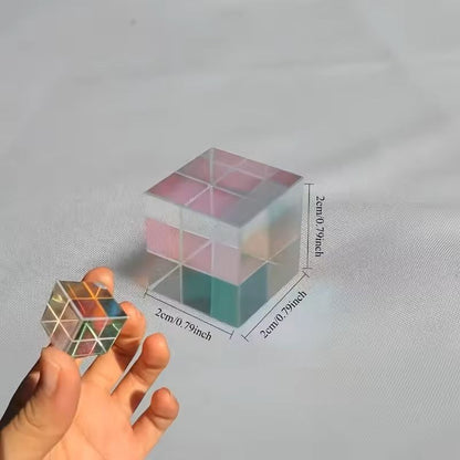 Optical Glass X Cube RGB Beam Splitter Prism for Science Experiments, Education & Classroom Physics