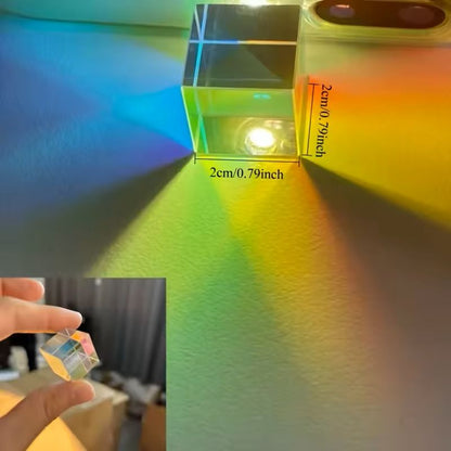 Optical Glass X Cube RGB Beam Splitter Prism for Science Experiments, Education & Classroom Physics