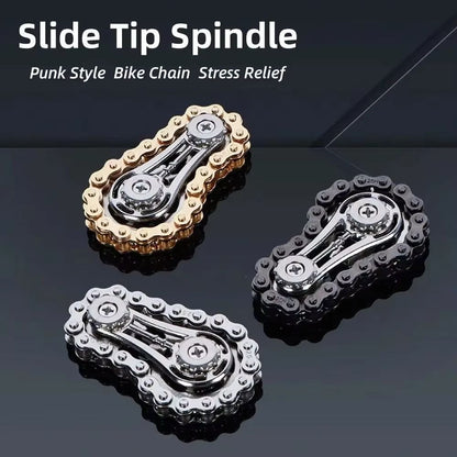 ChainDrive Mechanical Flywheel Metal Fidget Spinner for Anxiety Relief