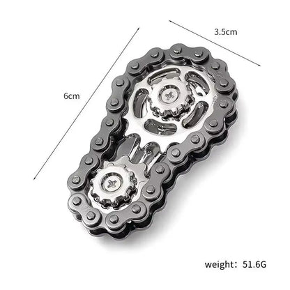 ChainDrive Mechanical Flywheel Metal Fidget Spinner for Anxiety Relief