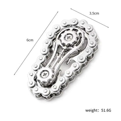 ChainDrive Mechanical Flywheel Metal Fidget Spinner for Anxiety Relief