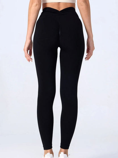 Seamless High Waist V Fold Fitness Pants for Peach Lift Shape