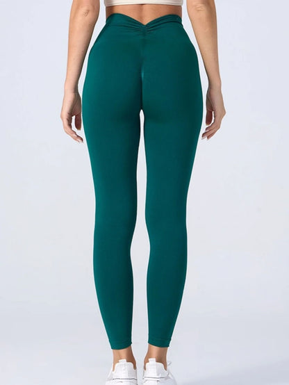 Seamless High Waist V Fold Fitness Pants for Peach Lift Shape