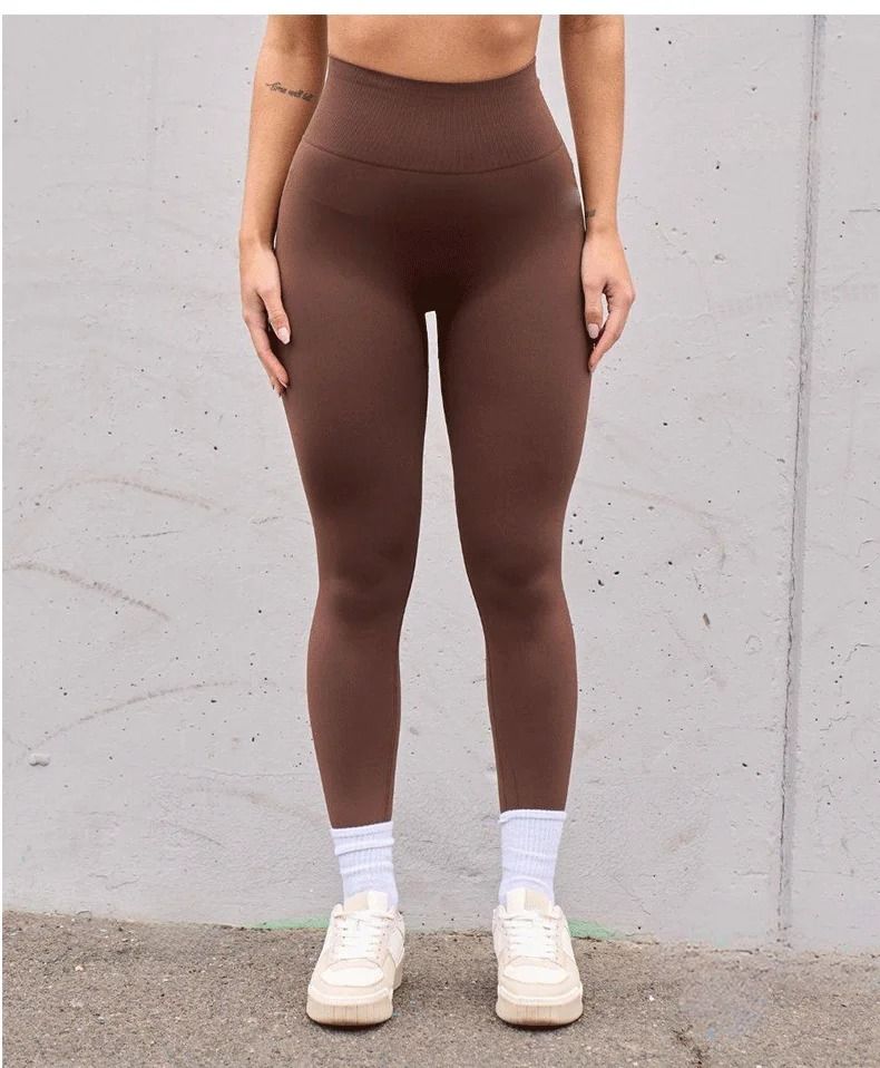 Seamless High Waist V Fold Fitness Pants for Peach Lift Shape
