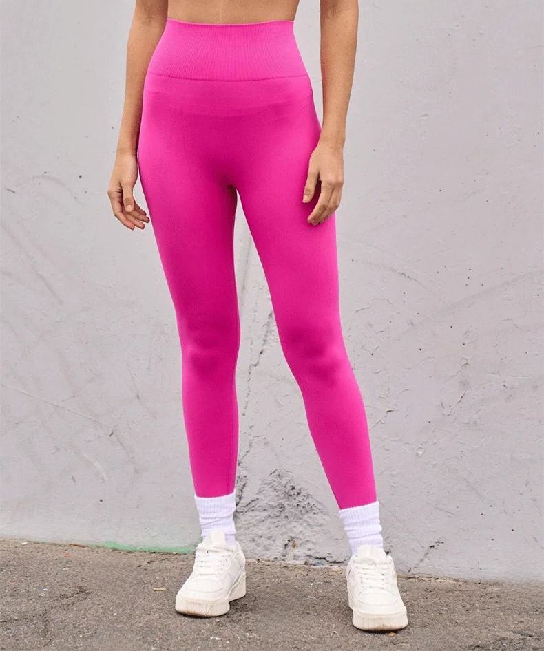 Seamless High Waist V Fold Fitness Pants for Peach Lift Shape