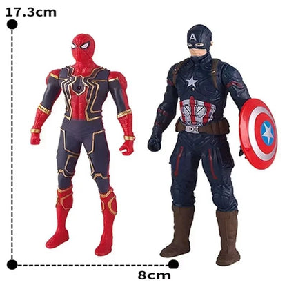 Marvel Glow Heroes Action Figure Set Spider Man, Hulk & Iron Man Mini Toys for Kids