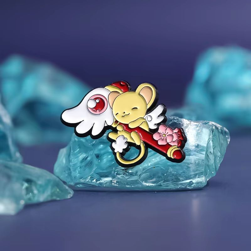 MINISO Magical Girl Enamel Pins Cute Bunny and Bear Lapel Brooch Gift Set