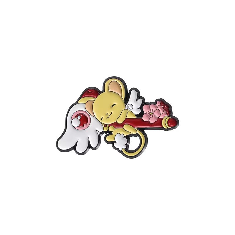 MINISO Magical Girl Enamel Pins Cute Bunny and Bear Lapel Brooch Gift Set