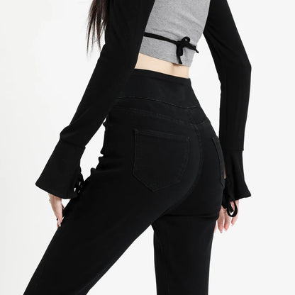 Winter Warm Jeans Women, Fleece Thickened Stretch Skinny Pencil Pants, High Waist Slim Fashion Velvet Jeans