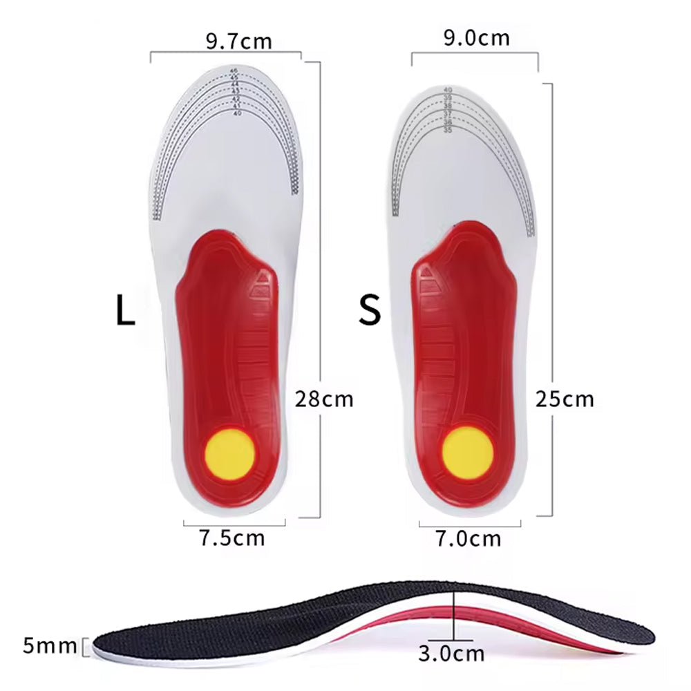 Orthopedic Insoles for Men, Plantar Fasciitis Pain Relief, High Arch Support
