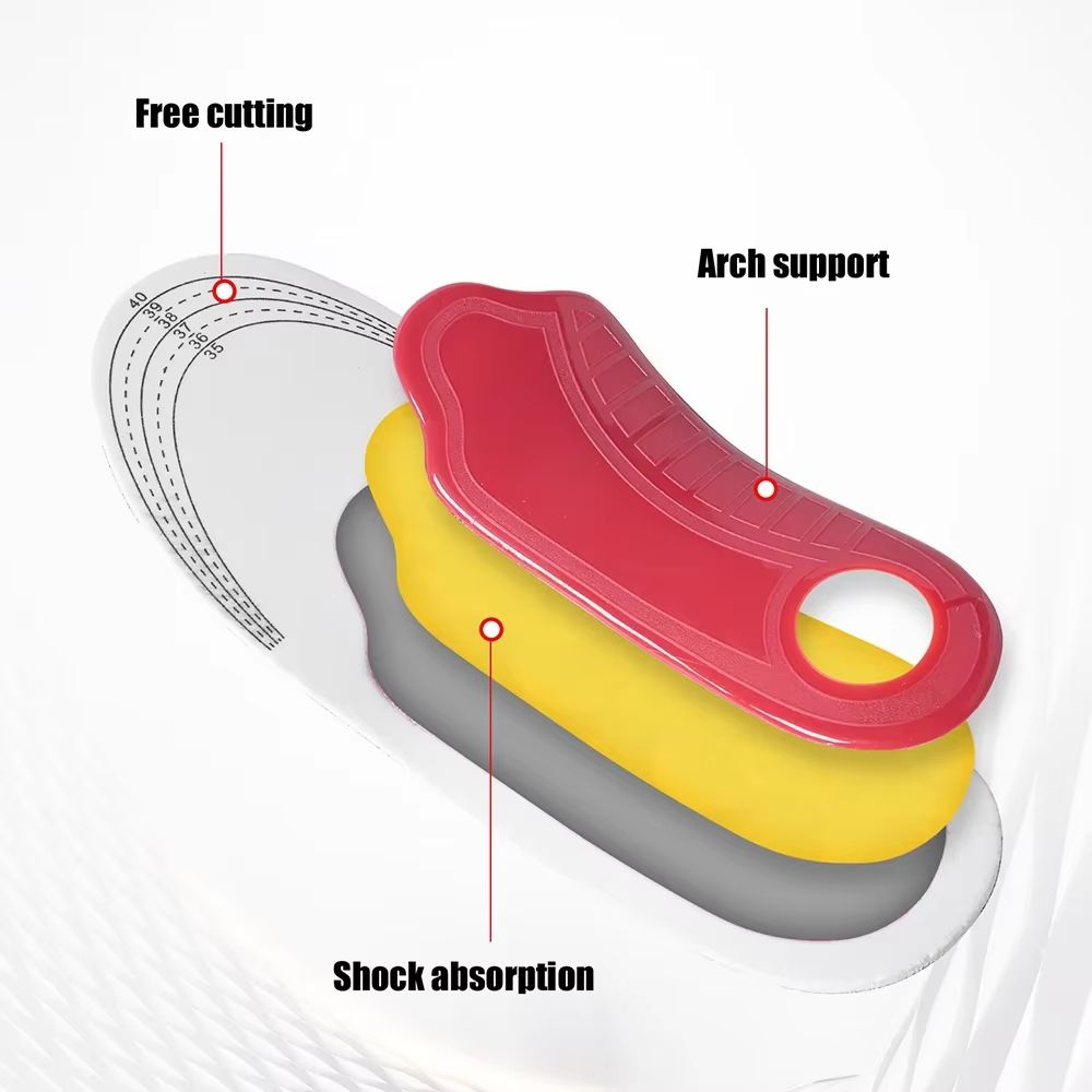 Orthopedic Insoles for Men, Plantar Fasciitis Pain Relief, High Arch Support