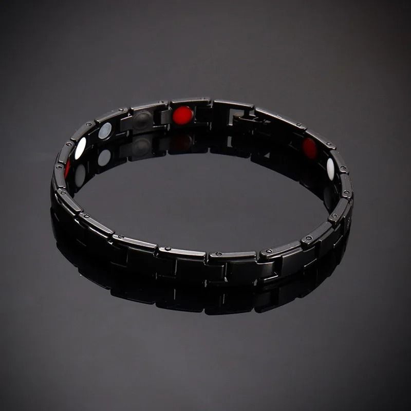 Men Magnetic Stainless Steel Bracelet for Casual Wear and Wellness Support