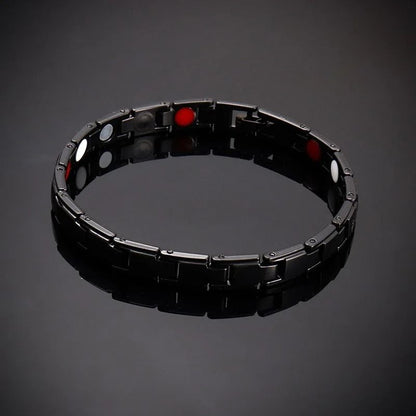 Men Magnetic Stainless Steel Bracelet for Casual Wear and Wellness Support